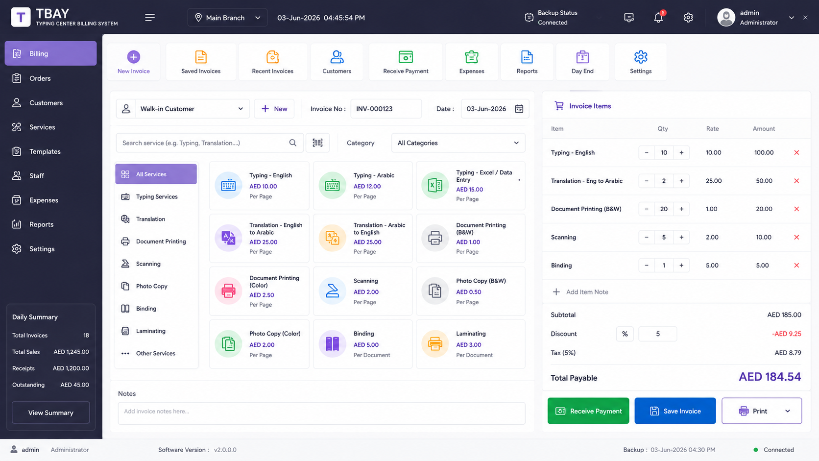 TBAY Desktop Dashboard